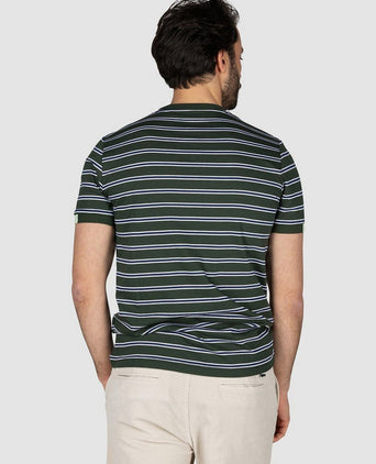NZA t-shirt noel stripes forest green