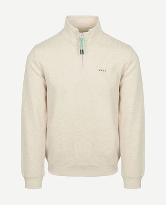 Trui halfzip cesar beige