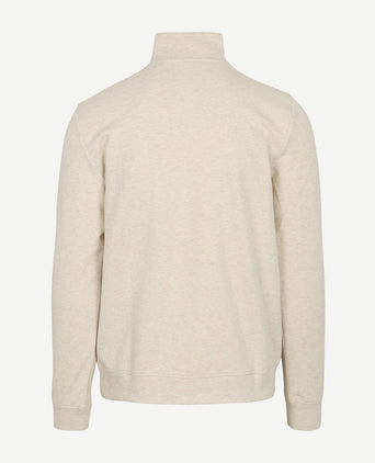 Trui halfzip cesar beige