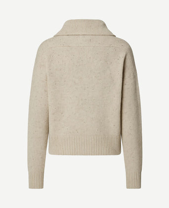 Damessweater halfzip lavensdale natural