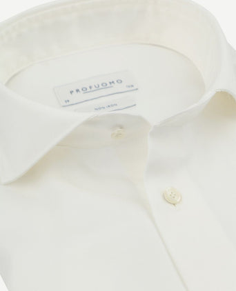 Profuomo twill overhemd off white | Slim-fit