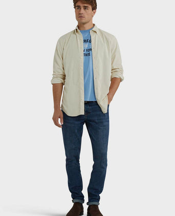 Overhemd corduroy ecru