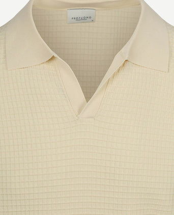 Poloshirt riva structure ecru