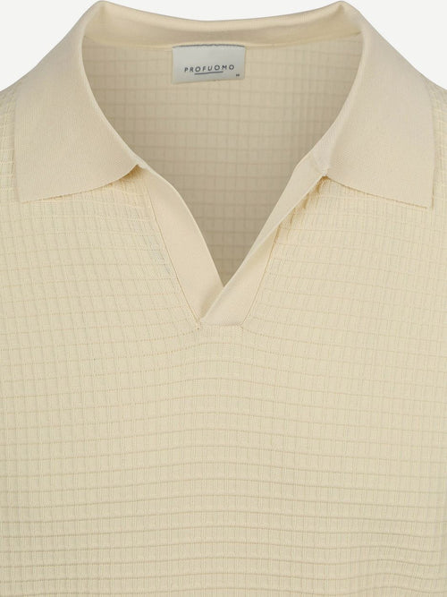 Poloshirt riva structure ecru