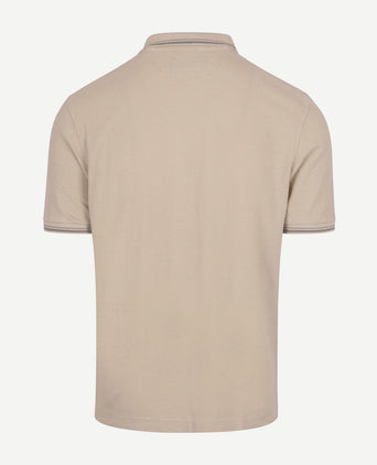 Poloshirt solid overdye ecru