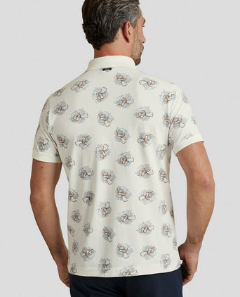 Poloshirt print ecru