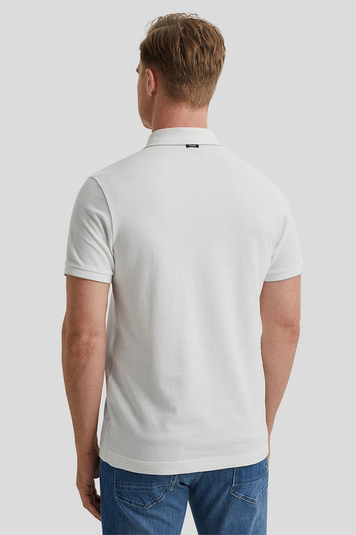 Knitted poloshirt ecru