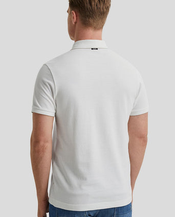 Knitted poloshirt ecru