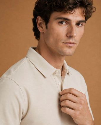 The James poloshirt ecru