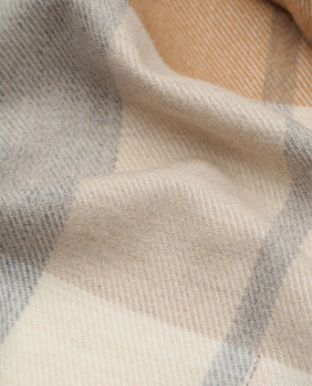 Sjaal softfeel ruiten beige