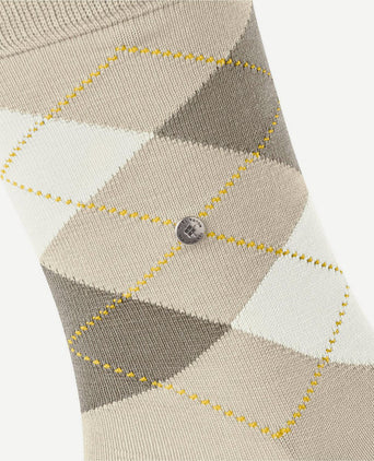 Burlington Manchester sok ruit lichtbeige 4840