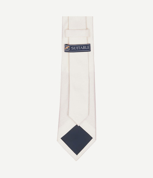 Zijde stropdas off-white
