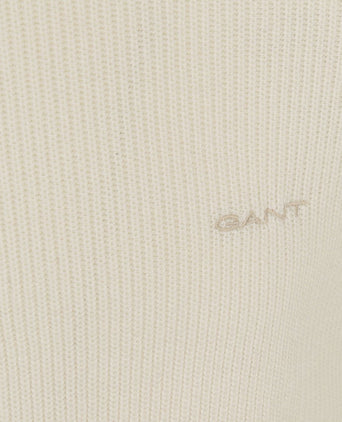 Halfzip trui wolmix ecru