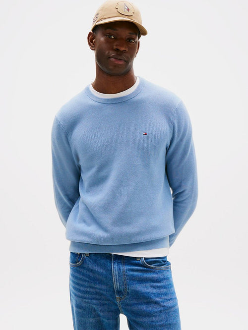 Tommy Hilfiger structure trui indigo | Regular-fit