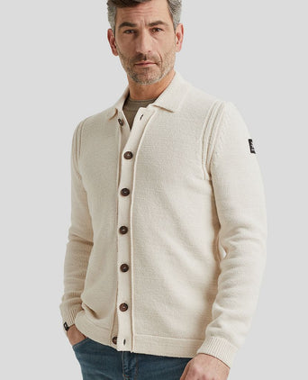 Vest knoop ecru