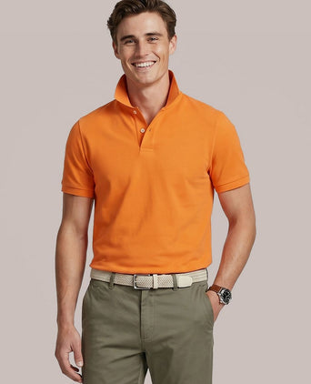 Polo piqué oranje