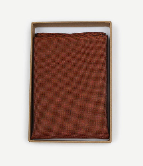Zijde pochet brique