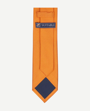 Zijde stropdas oranje