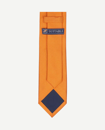 Zijde stropdas oranje