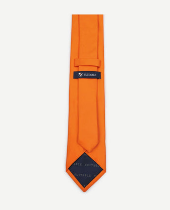 Zijde stropdas oranje
