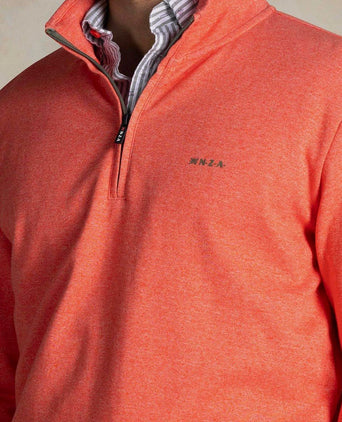Half-zip mokau oranje