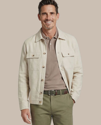 Drop loop overshirt sand