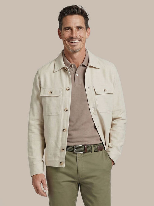 Drop loop overshirt sand