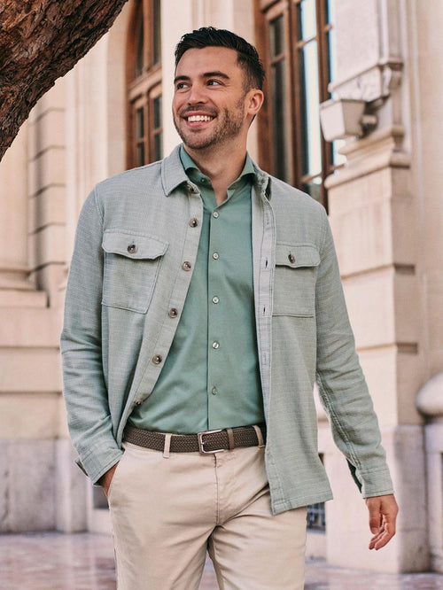 Overshirt structure groen