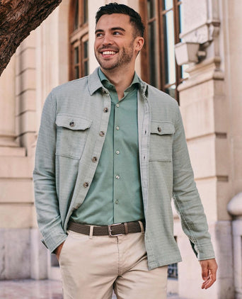 Overshirt structure groen
