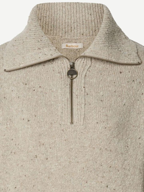 Barbour damessweater halfzip lavensdale natural