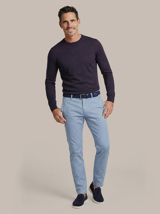 Chino peano twill steel blue Chino peano twill steel blue