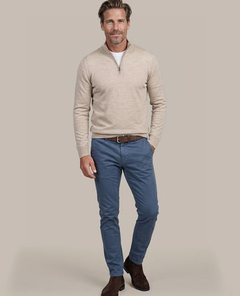 Chino Plato corduroy blauw