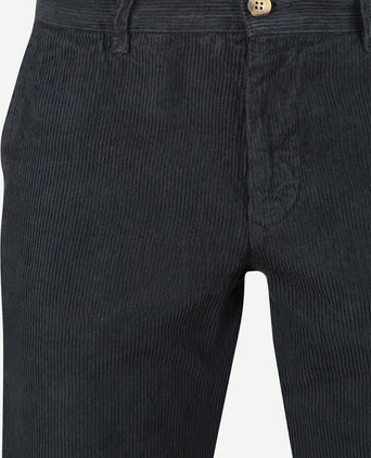 Steppin' Out chino flemm corduroy donkerblauw | Regular-fit