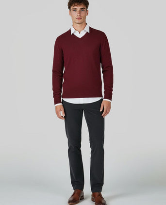 Steppin' Out chino flemm corduroy donkerblauw | Regular-fit