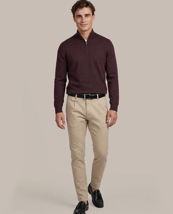 Chino Pico pleat flanel sand