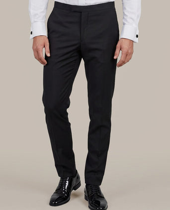 Rokkostuum broek wol blend zwart