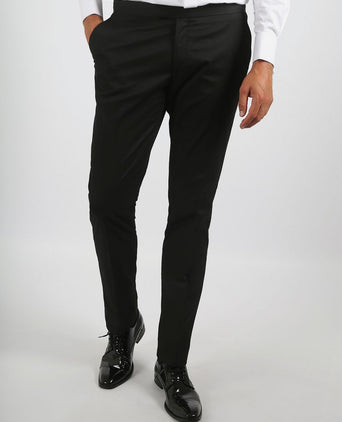 Rokkostuum broek wol blend zwart