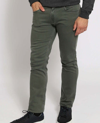 Kant jeans groen