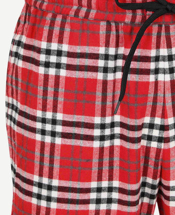 Steppin' Out loungebroek ruit rood | Regular-fit