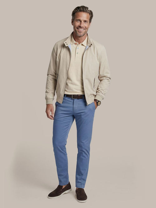 Chino newbury light twill blauw