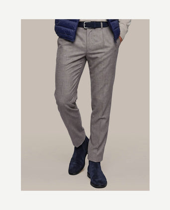 Chino Pico pleat check sand