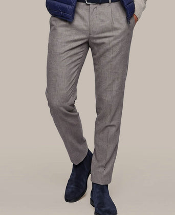 Chino Pico pleat check sand