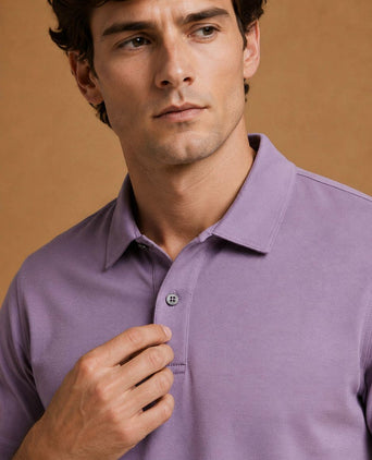 The James poloshirt paars
