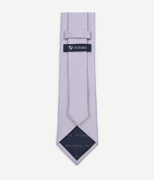 Zijde stropdas lila