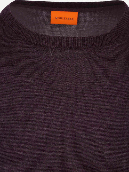 Merino pullover paars