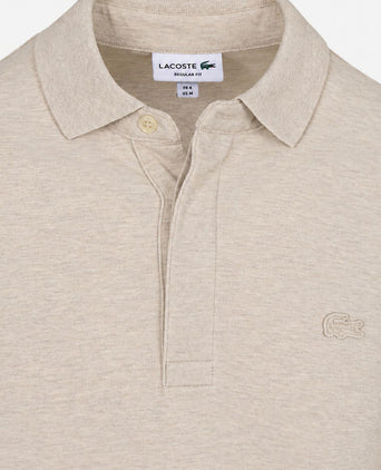 Longsleeve poloshirt piqué offwhite