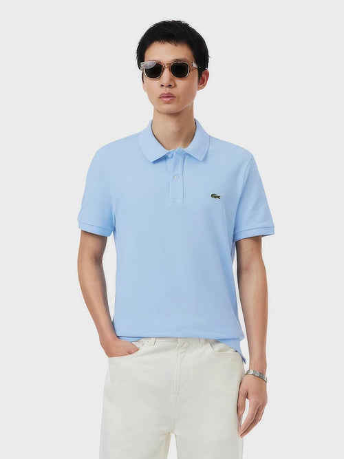 Pique poloshirt lichtblauw