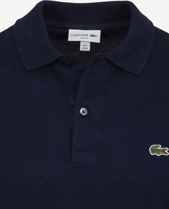 Lacoste poloshirt pique longsleeve donkerblauw | Slim-fit