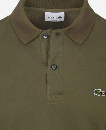 Lacoste poloshirt lange mouwen donkergroen | Slim-fit