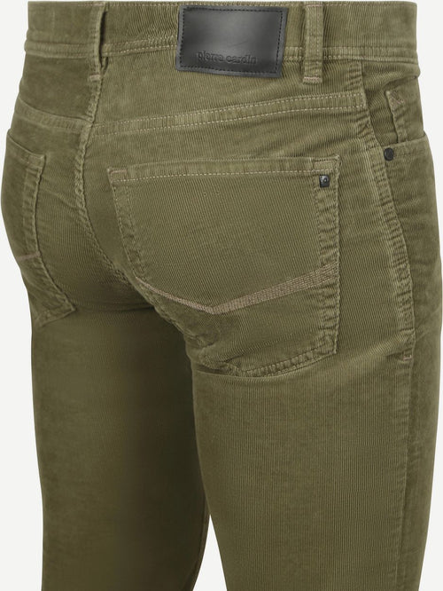 Pierre Cardin broek Lyon corduroy olive